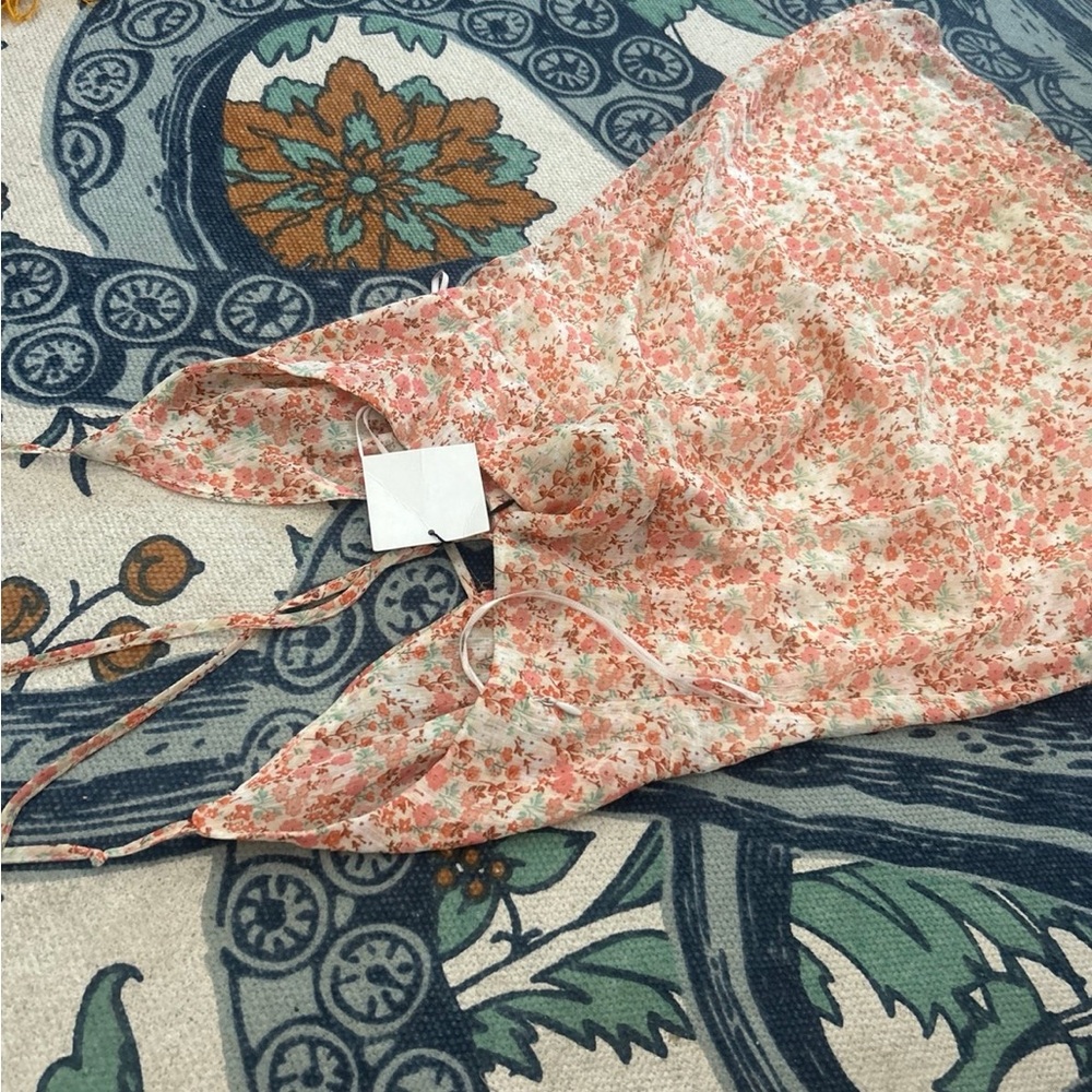 NWT Zara Flowy Floral Mini Dress - Picture 5 of 6